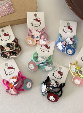 条装可爱彩色kitty迷你发圈发绳