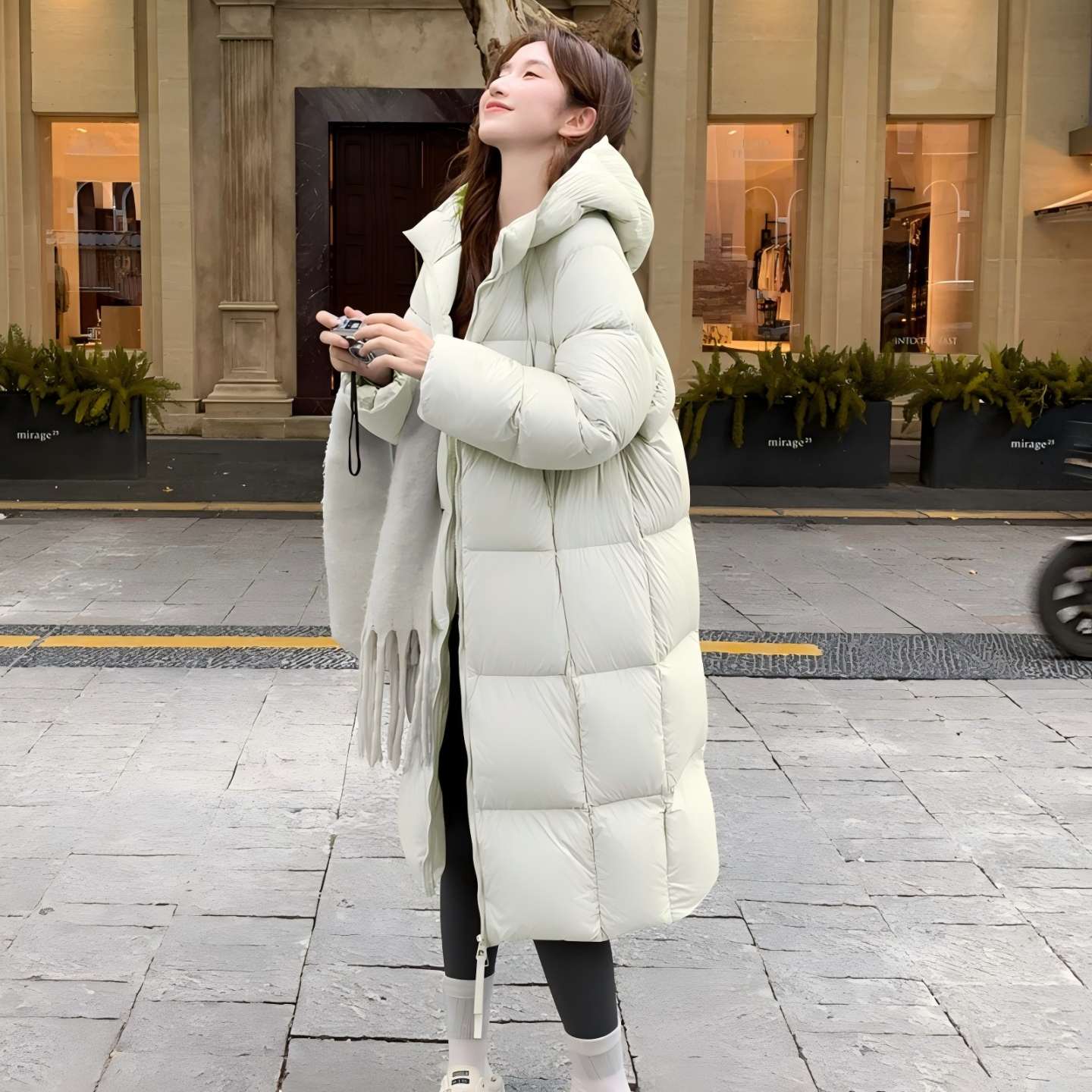 云朵泡芙羽绒棉服女长款