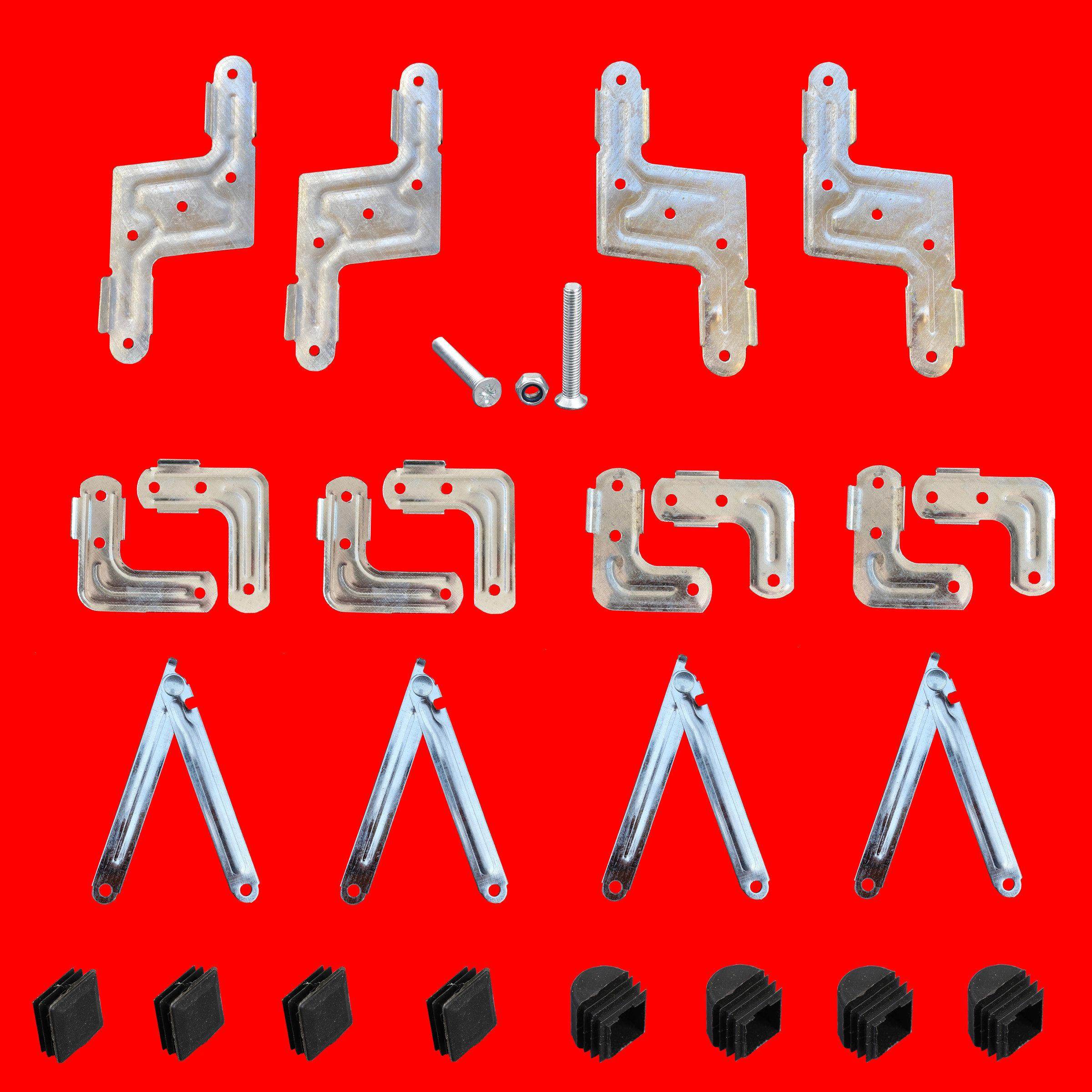 加厚1.5mm晾衣架配件双杆折叠地板晾衣架固定镀锌25方管连接件