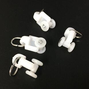 窗帘轨道滑轮轨道配件挂钩配件方轨滑轮辅料滚轮导轨滑轮 窗帘轮