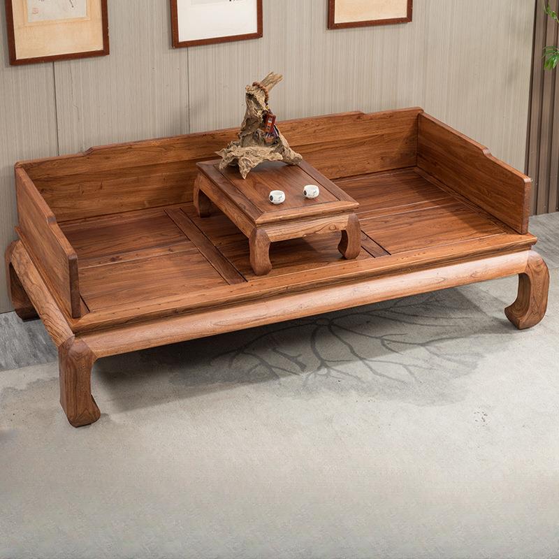 罗汉床新中式实木小户型禅意卧榻明式家具金花梨推拉罗汉沙发床榻