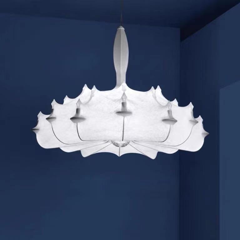 北欧现代设计师款丝绸吊灯别墅客厅餐厅吊灯法式轻奢个性艺术吊灯