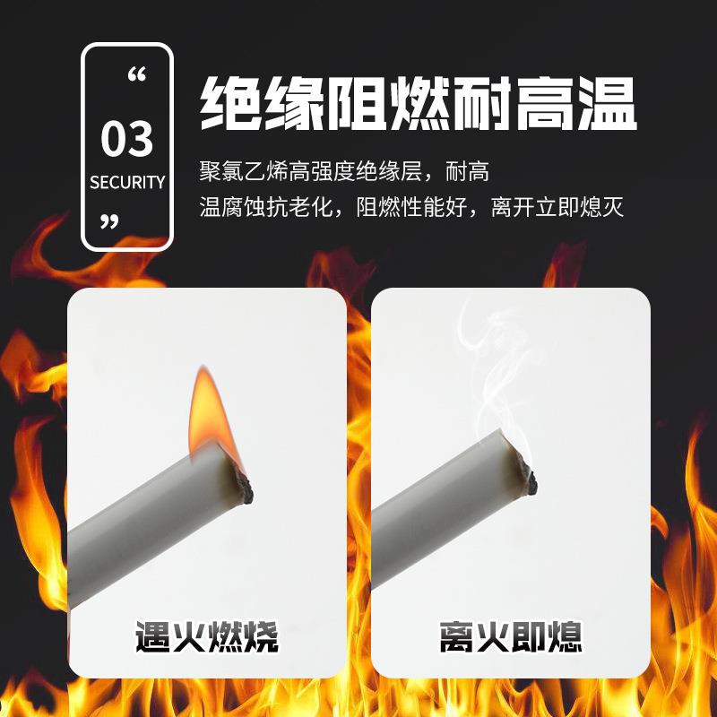 RVV铜芯电源线多芯护套线2/3/4/5芯0.75/1/1.5/2.5/4/6平方软电缆