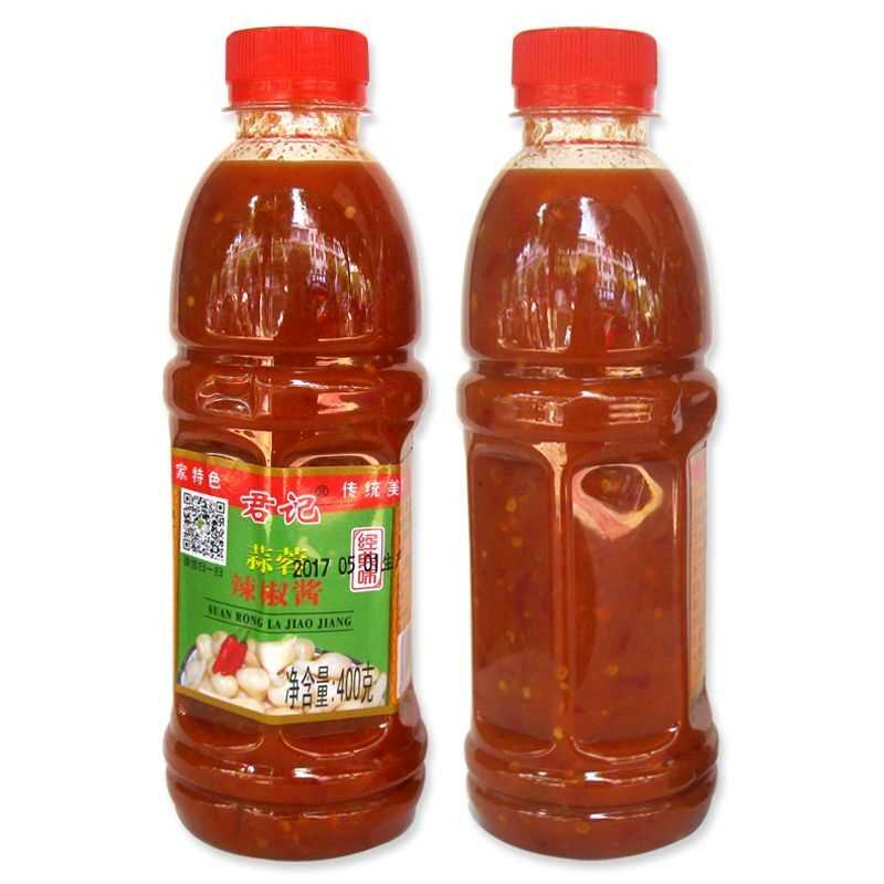 君记蒜蓉辣椒酱梅州客家特产早餐腌面酸甜酱调味酱料餐厅佐料食品