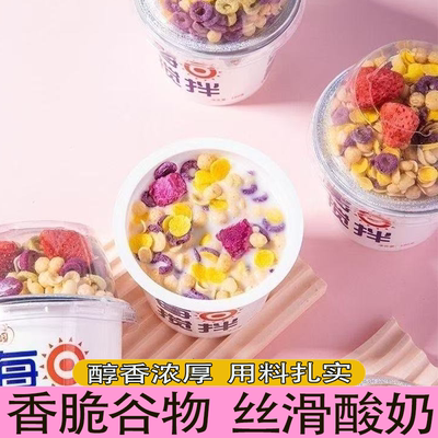 嚼拌酸奶每日搅拌谷物丰富谷物奶香浓郁当早餐搭档燕麦片酸奶丝滑