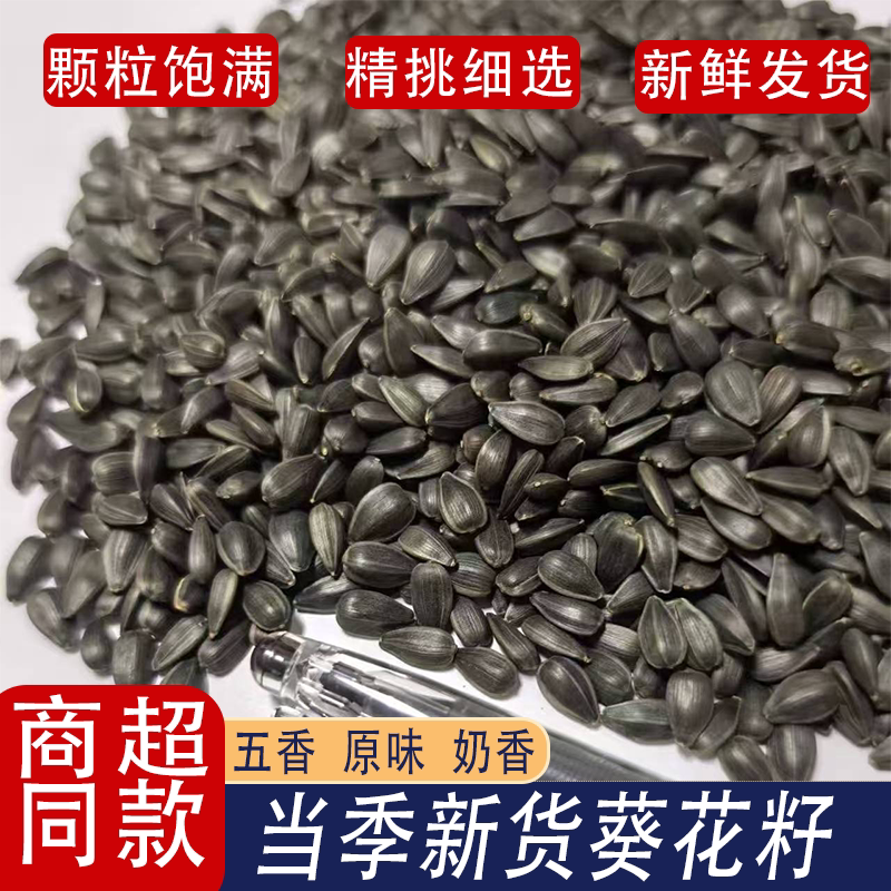 油葵黑珍珠小瓜子油葵花籽休闲毛嗑零食颗粒饱满美味香脆多种口味