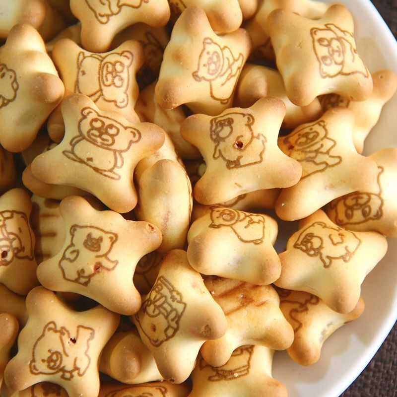 小熊注心饼干草莓酸奶巧克力味独立包装网红零食早餐糕点夹心饼干