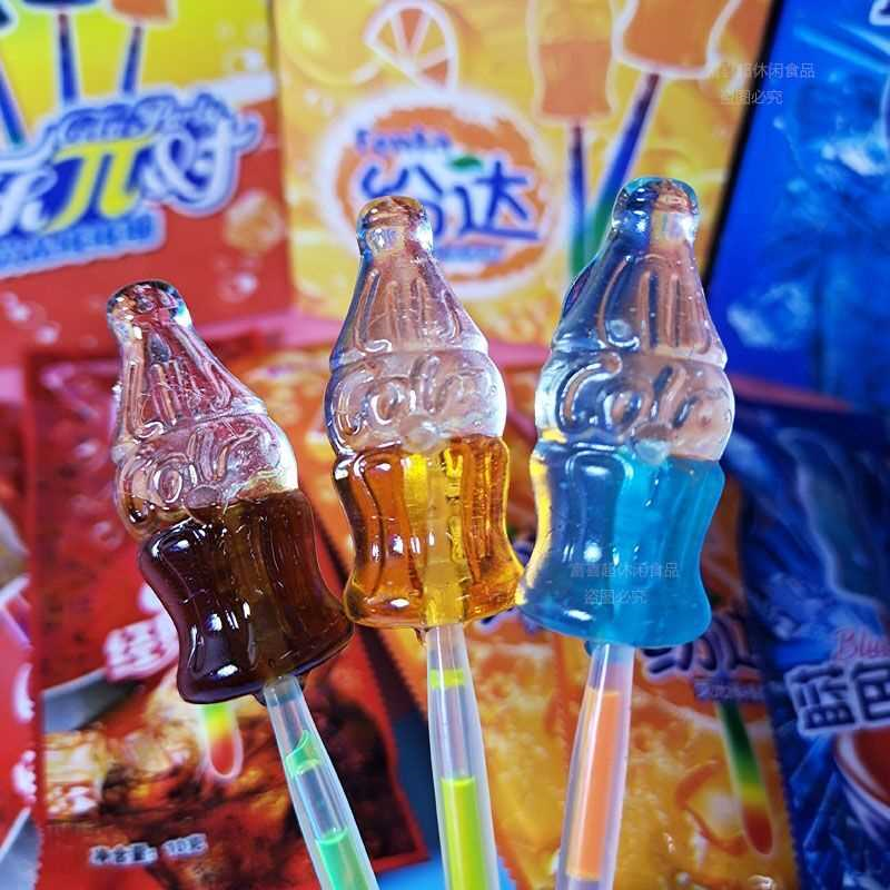 可乐派对荧光棒棒糖批发创意糖果夜光棒综合水果味硬糖儿童糖果