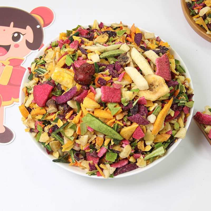 果蔬碎500g混合两斤装100g果蔬脆边角料零食脱水蔬菜干果蔬碎片