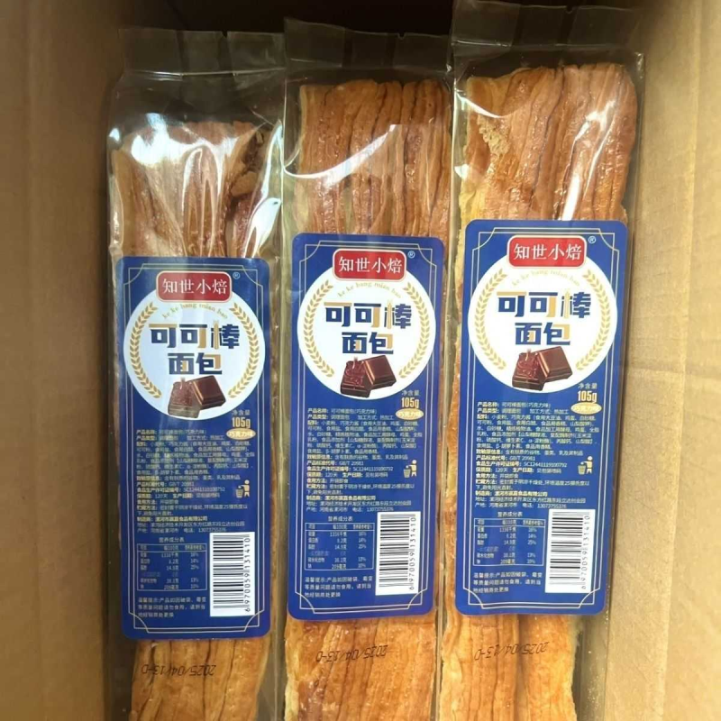 105克长条巧克力味可可棒面包独立包装加班熬夜必备正品整件批发
