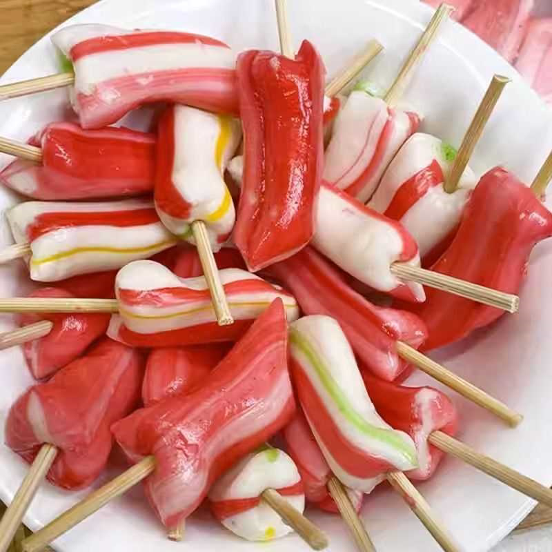 辣椒糖老式棒棒糖麦芽糖儿时糖果8090后怀旧小零食七彩糖安庆特产