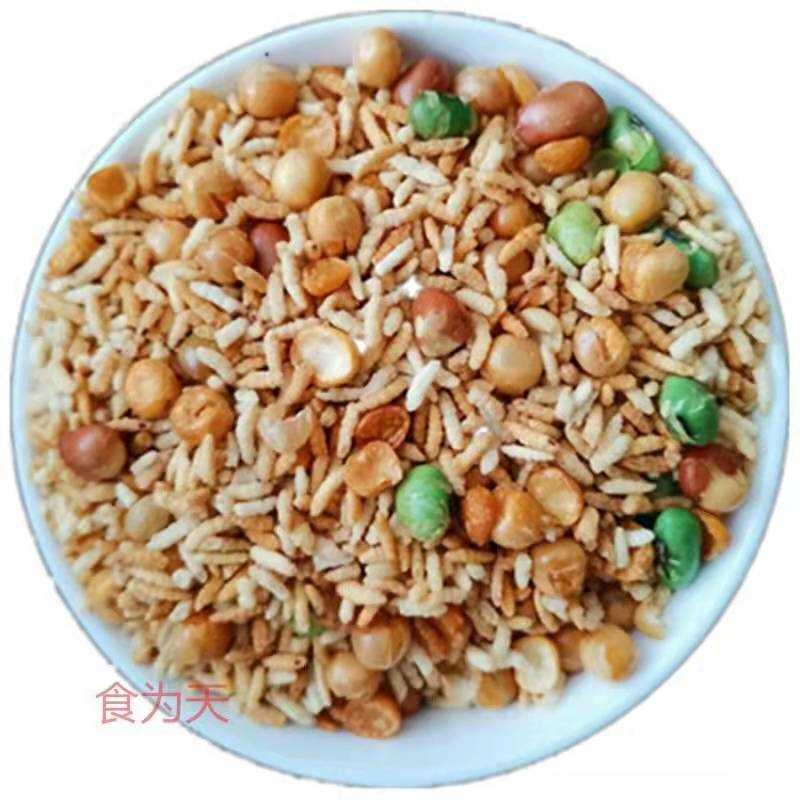 湖南炒米安化水井巷炒米非糯米香脆零食混合炒米大米益阳特产咸味