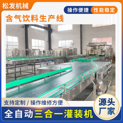 定制易拉罐碳酸饮料灌装机流水线含气啤酒碳酸饮料灌装生产线设备