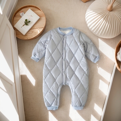 羽绒棉服加绒秋冬季婴儿衣服保暖