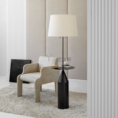 新中式极简法式布艺落地灯
