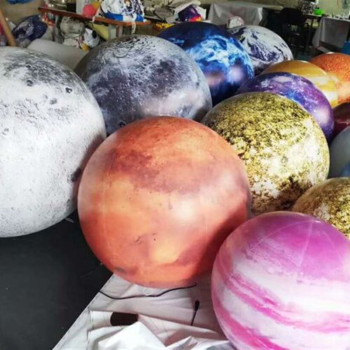 地球气模充气月球八大行星球气模悬挂灯光充气星球产品装饰波点球