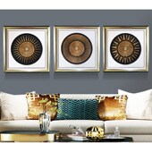 轻奢客厅沙发背景墙装 饰画入户玄关挂画餐厅样板间实物立体新中式