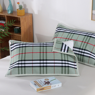 纯棉加厚老粗布5股线枕巾一对装夏凉吸汗透气不打滑