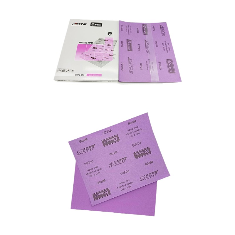 理研耐水砂纸汽车家具木器抛光打磨粗细砂纸紫色干磨砂RMC2000#