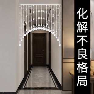 珠帘门帘天然水晶隔断家用卧室过道厕所遮挡葫芦吊帘挂帘子免打孔