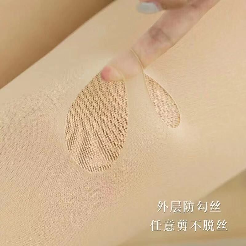 光腿神器女秋冬假透肉裸感双层加绒加厚逼真外穿打底裤踩脚连脚裤