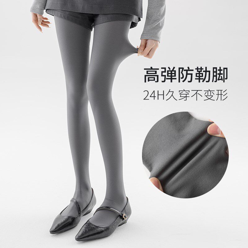 灰色打底袜春夏季薄款女士防勾丝连裤袜不掉裆外穿提臀压力瘦腿袜