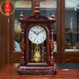 威弗列德座钟整点报时复古台钟家用客厅桌面台式钟表欧式时钟摆件