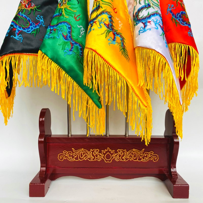 天师豪礼小号五龙旗仙字旗令字旗五色令旗伸缩旗杆令旗架子全套