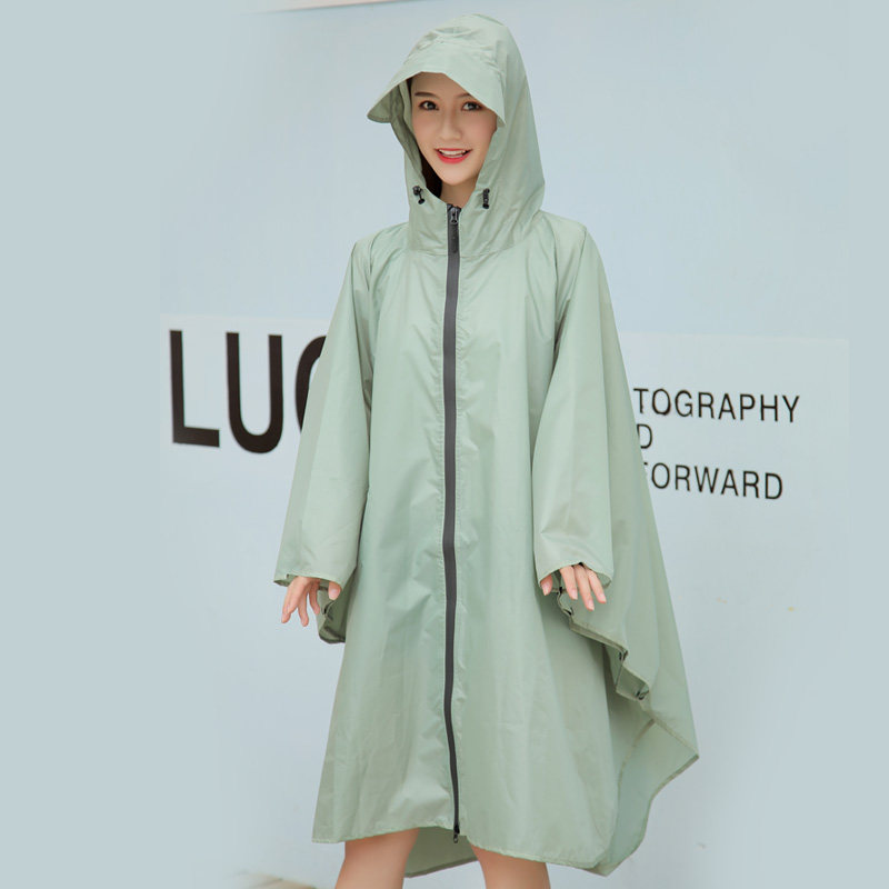 防暴雨雨衣女大帽檐成人大码徒步时尚雨披电动车男女通用骑行防水
