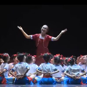 我和我的老师演出服儿童民族秧歌演出服童年的夏天月光光舞台装
