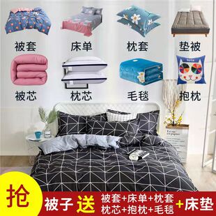 被子四件套加厚被芯单双人棉被冬被学生宿舍春秋铺盖10斤被褥整套