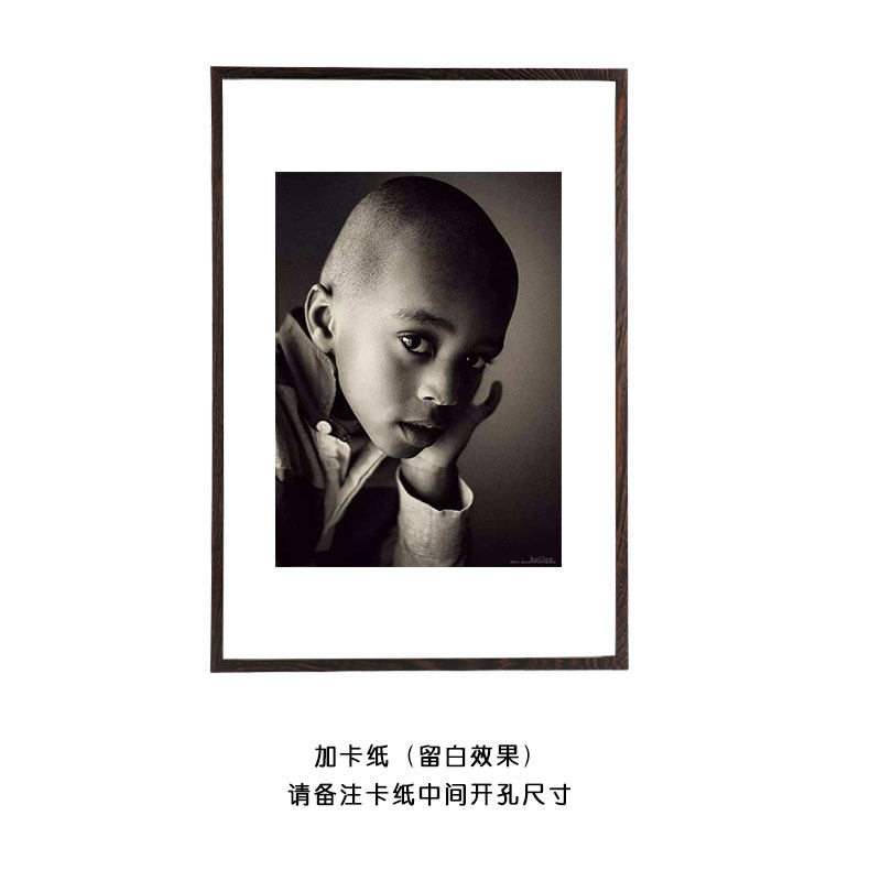 鸡翅木L3实木拼图卡纸装裱方形画框定做挂墙相框简易欧式相片墙a4