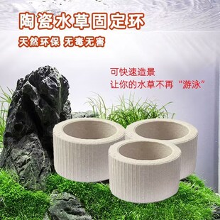 水草定植杯大号生化陶瓷环过滤环沉底环种植新手固定底座快速造景