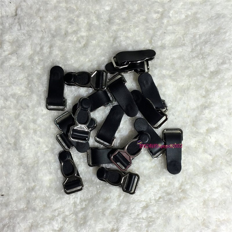 长筒丝袜子防滑金属葫芦扣子吊袜带套装配件吊带袜扣黑色白色透明