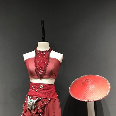 新款花腰傣舞台表演服少数民族民间舞蹈演出艺考服