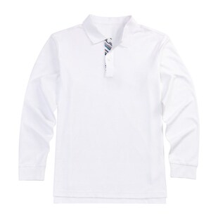 男女童校服长袖t恤polo衫儿童短袖上衣夏装小学生格子衬衫领T恤衫