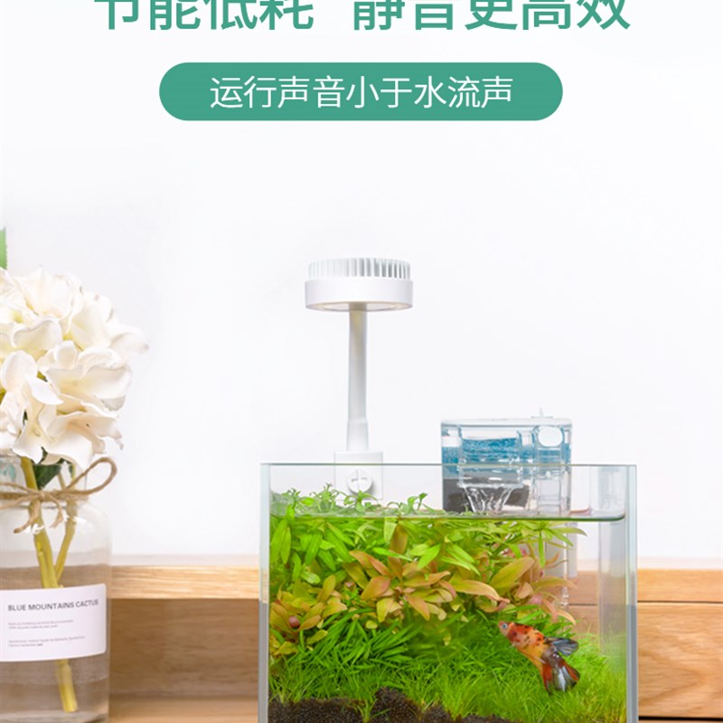 尼泊洱鱼缸过滤器小型循环泵三合一瀑布增氧静音壁挂外置迷你水泵