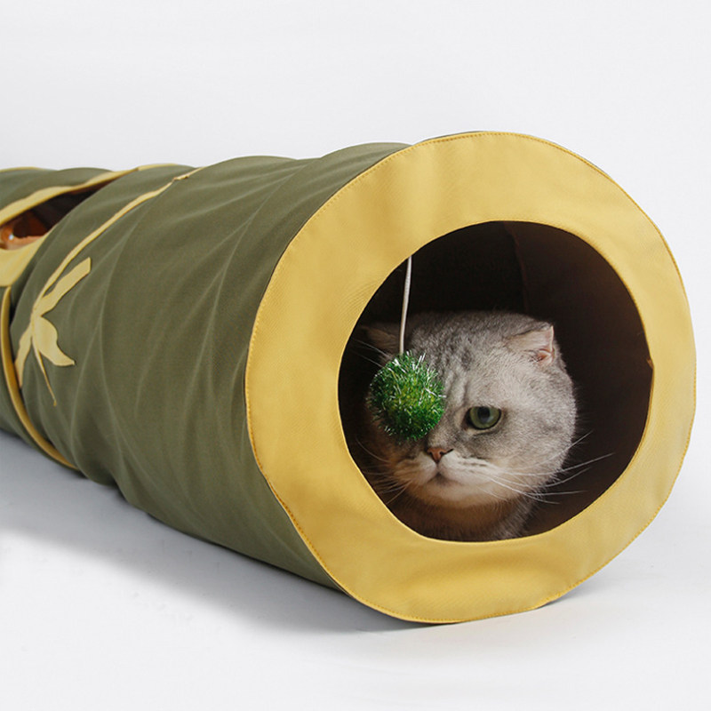 逗猫玩具隧道夏猫咪自嗨小型犬四季可拆洗折叠加长通道钻洞猫狗窝