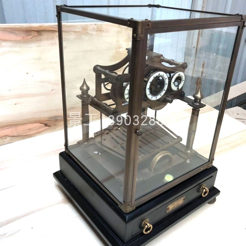 景工精品纯铜滚珠钟12秒高度400mm