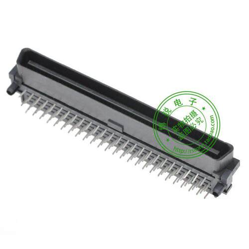 原装 MOLEX SCSI 连接器 间距 1.27 100P 90度弯脚公端 槽型