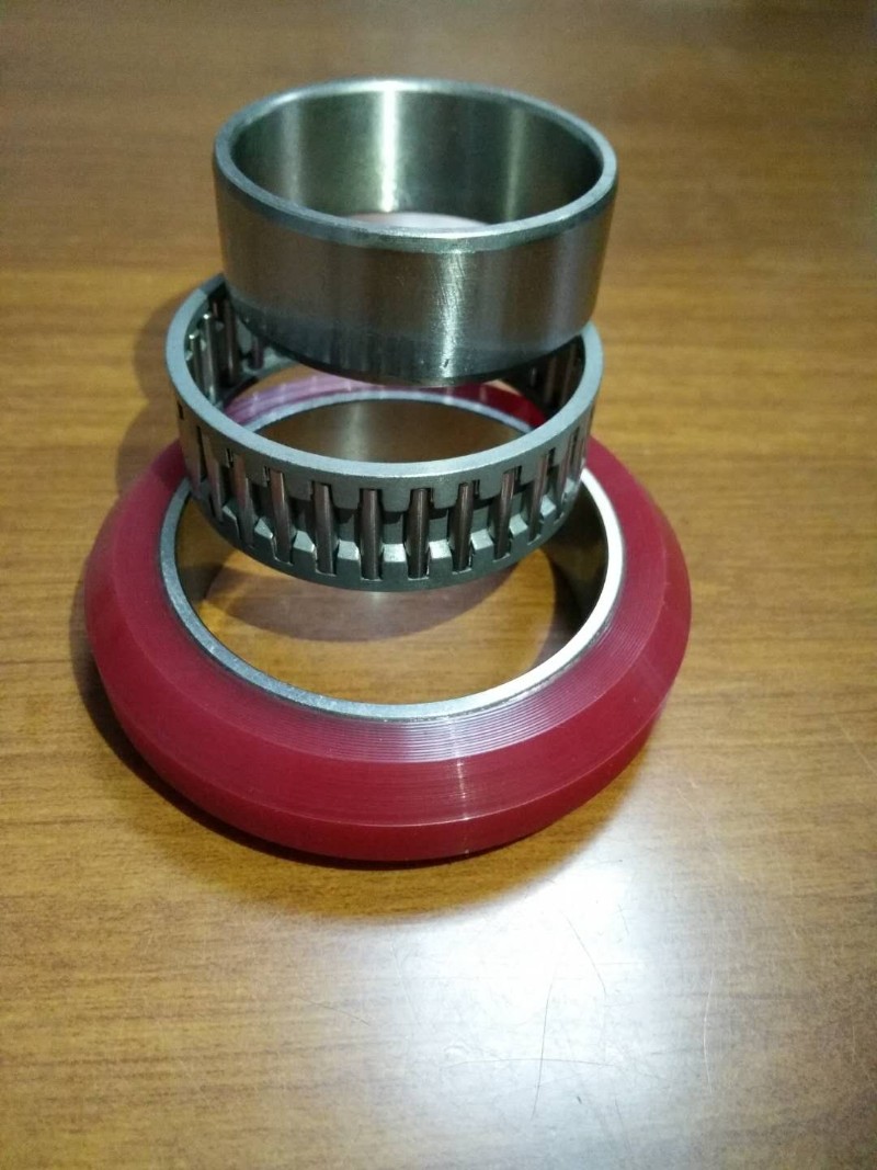 模切机贴合机压料轮 不干胶商标机压纸轮(455517#滚针轴承包胶)图片