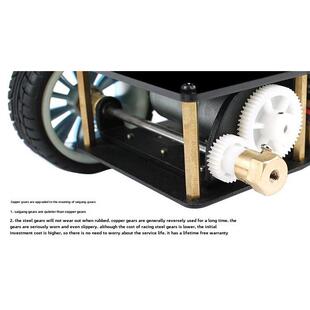 4wd小车后驱 金属底盘 智能车 舵机转向 PS2控制 金属电机