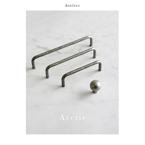 Atelier Arctic  覆古中古风古银色柜门把手厨房抽屉黄铜把手