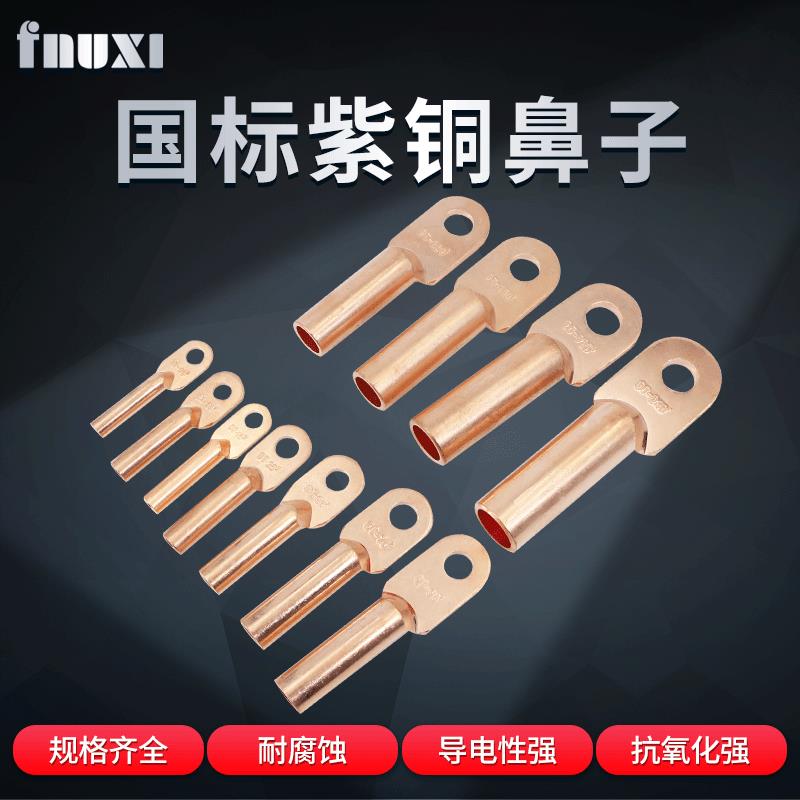 DT铜端子紫铜线 线耳堵油电缆接线 线鼻10/16/25/35/50/70平方接