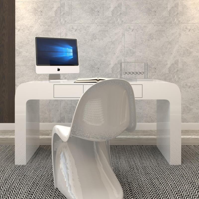 简约现代创意电脑桌时尚美容洽谈桌医美咨询桌欧美白色烤漆办公桌