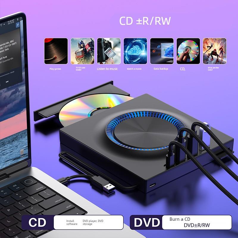 外置光驱Dvd刻录机笔记本电脑外置USB读取Cd移动光盘3.0播放器