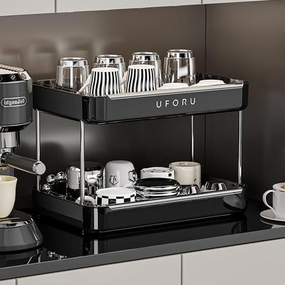 德国杯子收纳置物架水杯架子轻奢高级感桌面茶杯托盘家用沥水杯架