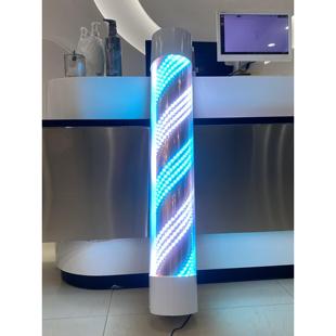 2025年美发转灯LED灯带电机旋转发廊门头灯箱挂墙壁户外防水加亮