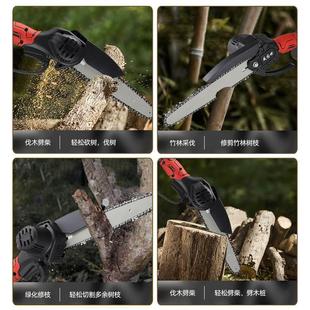 电链锯无刷锂电池电链锯家用户外小型锯树伐木修枝锯链条清 手持式