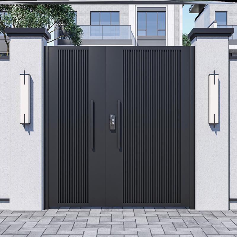 铝合金庭院门别墅花园入户门农村自建房小院子门户外铝艺双开大门